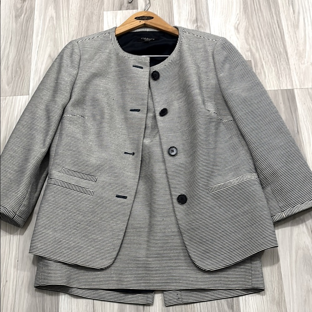 Talbots‎ Stripes 2 Piece Skirt Career Wear Blazer and Skirt Set